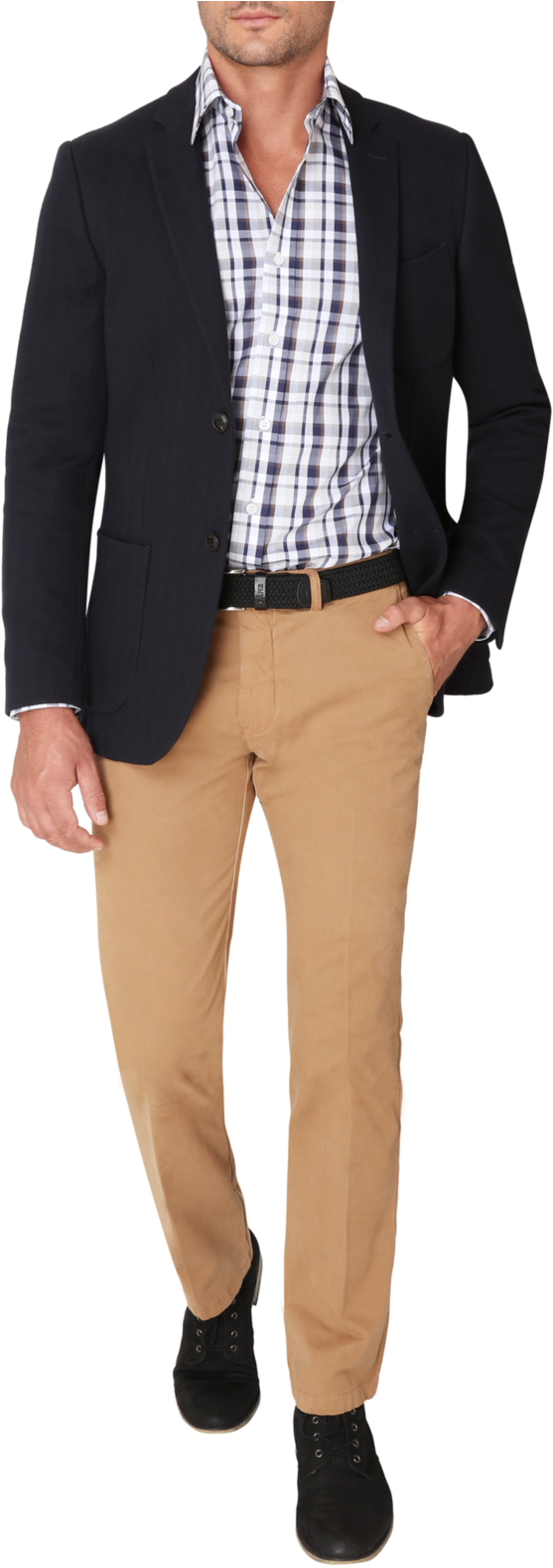 Bennett Signature Herringbone Jacket In Navy - Gentleman (900x1596), Png Download