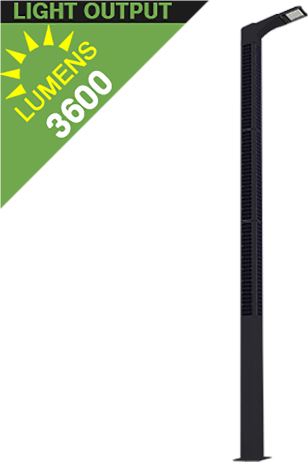 Sl21 Solar Icon2 Led Street Light - Square Street Light Pole (1000x1000), Png Download