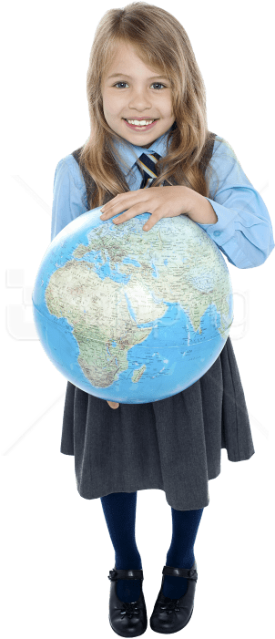 Download Young Girl Student Png Images Background - Globe (480x722), Png Download