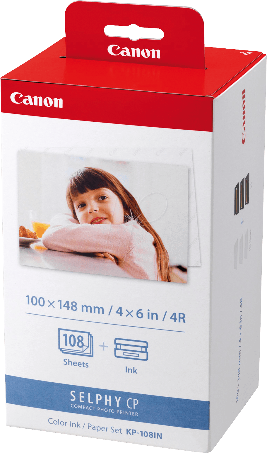 108 Sheets Of Paper, 10 X 15 Cm, Including Colour Cartridge - Canon Kp 108 (936x1560), Png Download