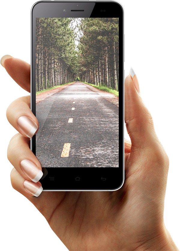 Learn More - Android Mobile In Hand Png (600x836), Png Download