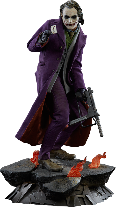 Sideshow Collectibles The Joker The Dark Knight Premium - Figurine Joker Heath Ledger (480x857), Png Download