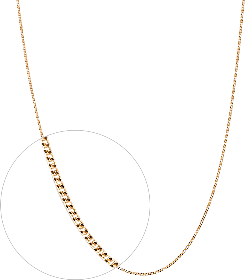 10k Yellow Gold Chain 14'' - Chain (1000x1000), Png Download