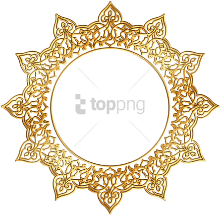 Free Png Round Photo Frame Png Image With Transparent - Golden Round Frame Png (850x829), Png Download