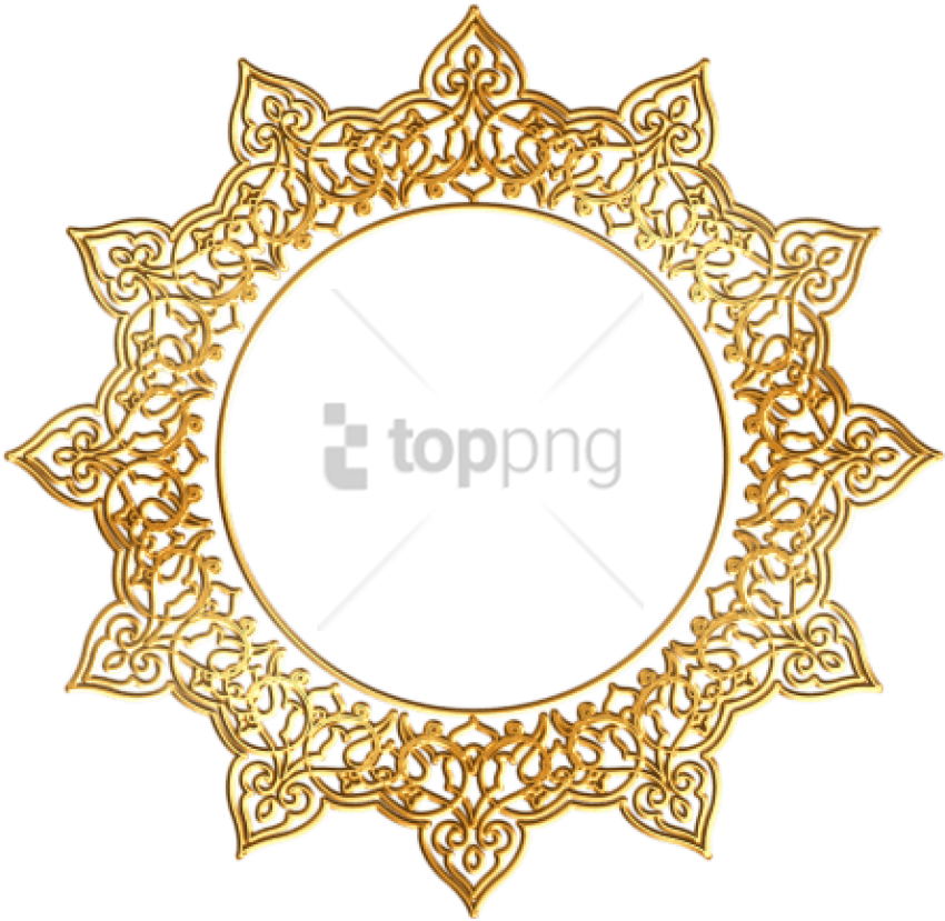 Free Png Round Photo Frame Png Image With Transparent Golden Round