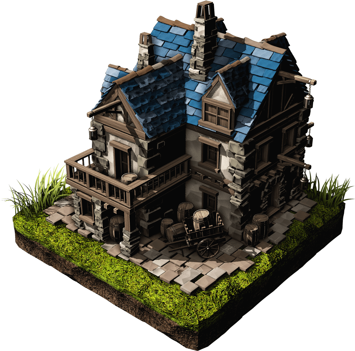And Depth Of Field Directly Within Cinema 4d's Opengl - Scale Model (1500x1500), Png Download