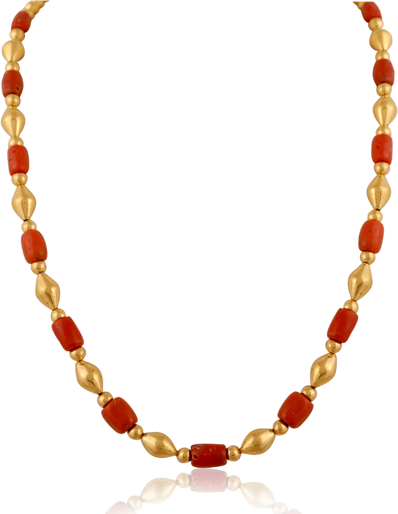 Antique Red Coral Vintage Necklace - Necklace (1000x1000), Png Download