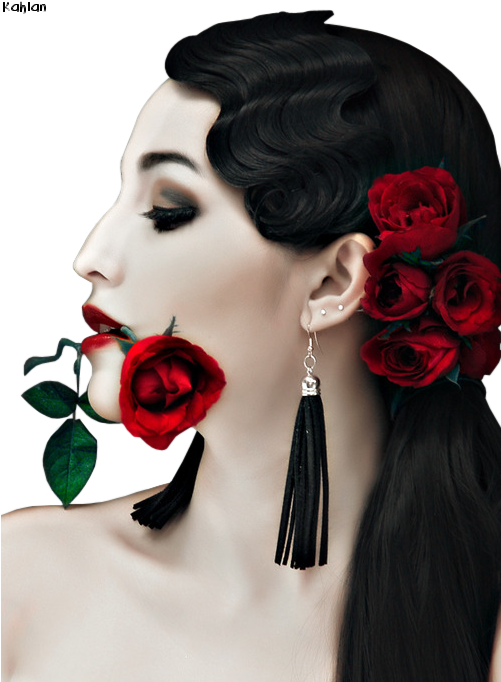 Női Png Képek-2 - Garden Roses (500x694), Png Download