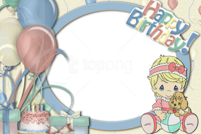 Free Png Best Stock Photos Children Transparent Frame - Backgrounds For Photoshop For Happy Birthday (850x567), Png Download