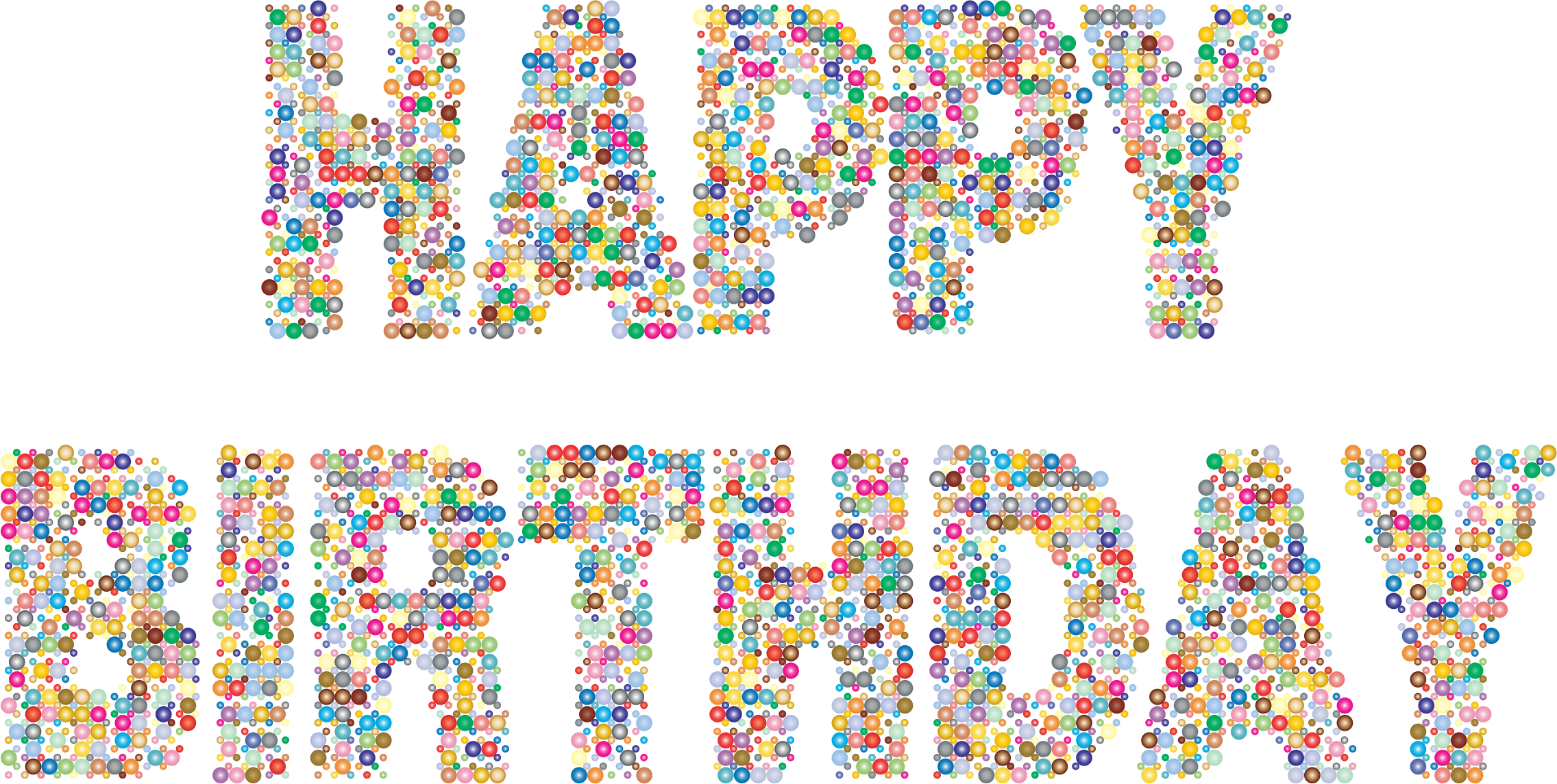 This Free Icons Png Design Of Prismatic Happy Birthday (2272x1146), Png Download