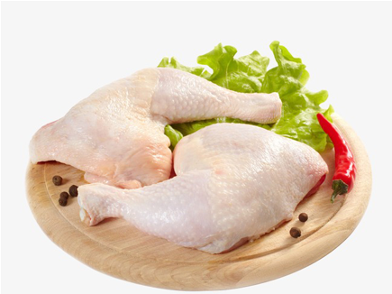 Desi Chicken & Eggs - Raw Chicken Legs (588x568), Png Download