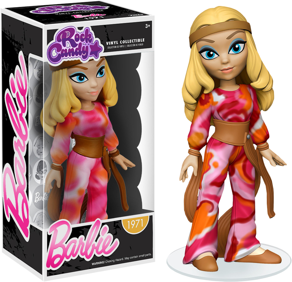 1984 Hippie Barbie Rock Candy 5” Vinyl Figure - Rock Candy Funko Barbie (972x937), Png Download