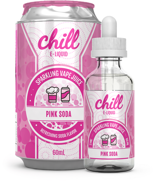 Chill Pink Soda - Blue Raspberry Vape Juice (800x800), Png Download