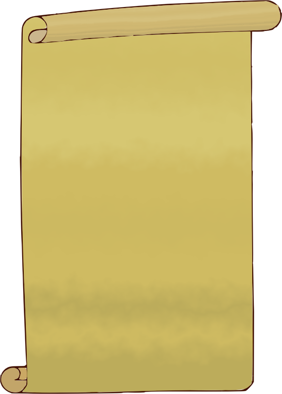 Scroll - Brass (558x778), Png Download