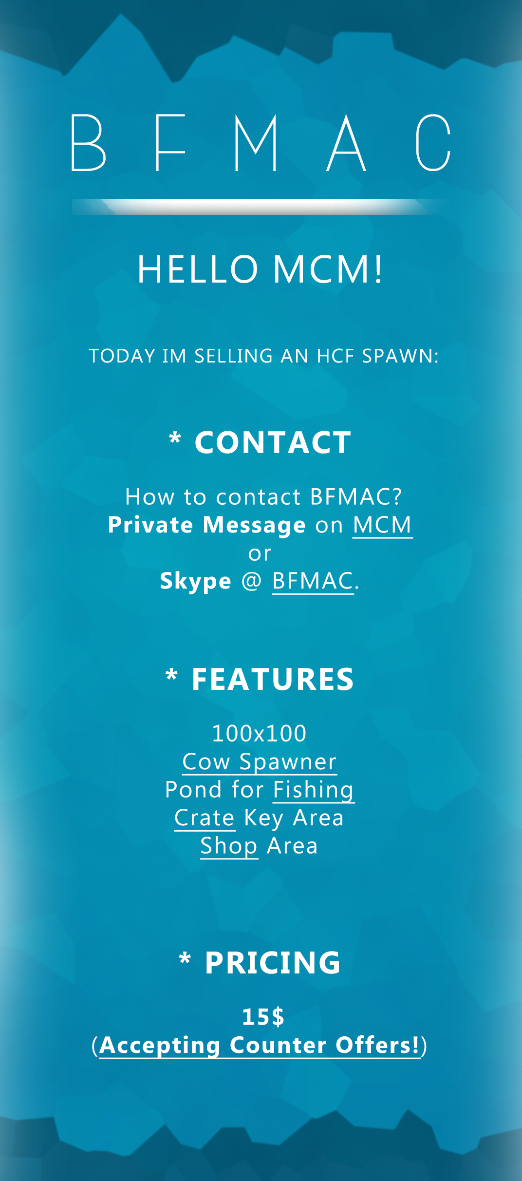 ✶hcf Spawn - Poster (1072x2424), Png Download