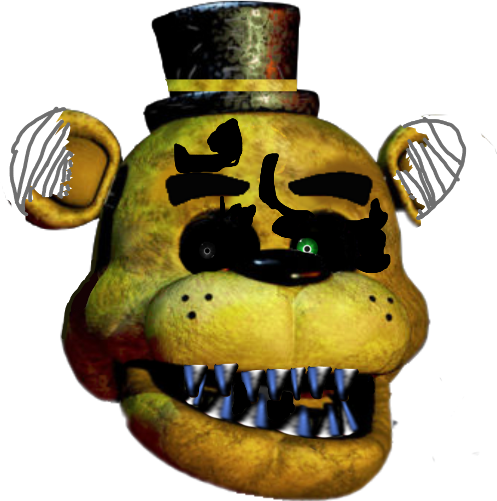 #fnaf4 Golden Nightmare Freddy - Ucn Fnaf World Fredbear (1024x1024), Png Download