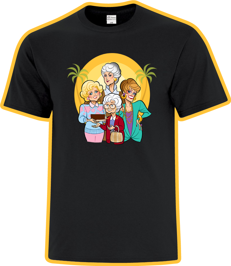 For The Golden Girls Crawl - Cartoon (800x921), Png Download