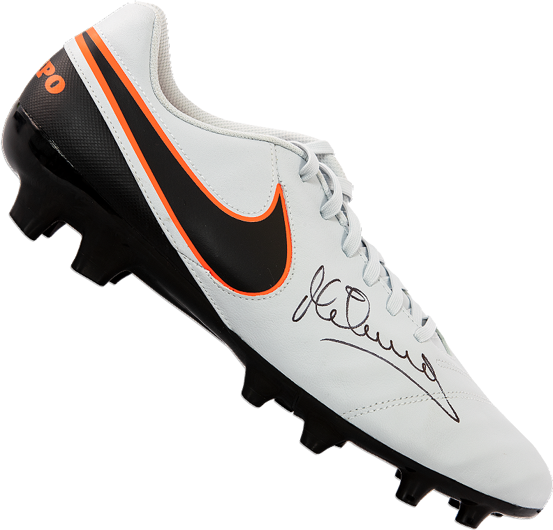 Michael Owen Signed Grey Nike Tiempo Boot - Nike Tiempo (870x890), Png Download