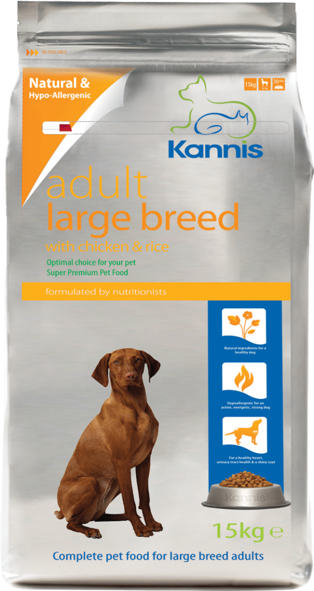 Kannis™ Adult Large Breed Dry Dog Food - Kannis Hypoallergenic Premium Dog Food Adult Large (1200x1200), Png Download