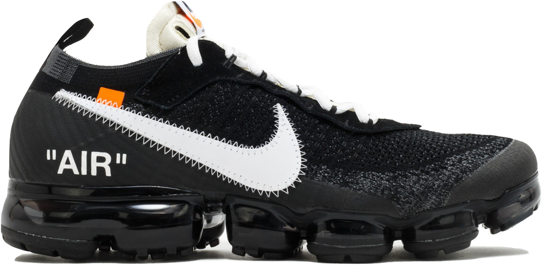 Nike Air Vapormax Fk - Off White Vapormax Black (1226x599), Png Download