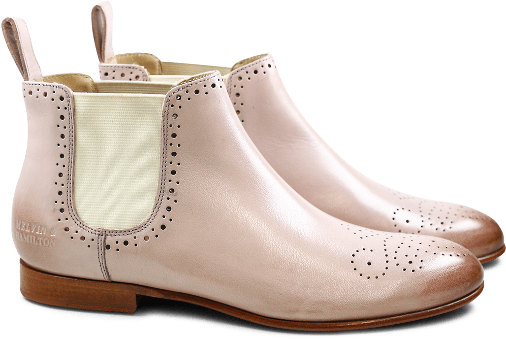 Ankle Boots Sally 16 Salerno Pale Rose Elastic Off - Chelsea Boot (1024x1024), Png Download
