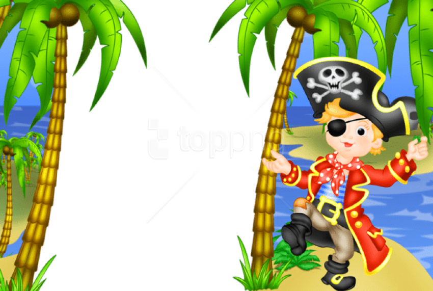 Free Png Kids Pirate Transparen Png Frame Background - Kids Pirate Background (850x571), Png Download