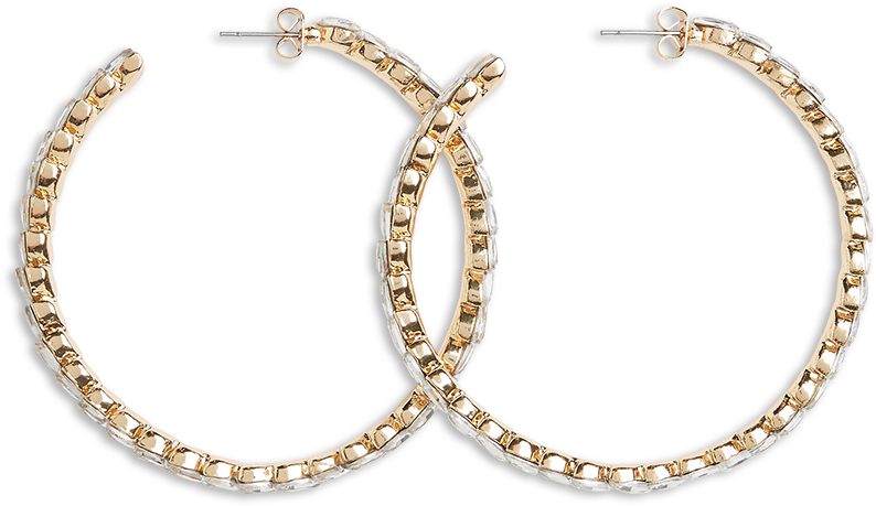 Hoop Earrings Yellow - Body Jewelry (888x888), Png Download