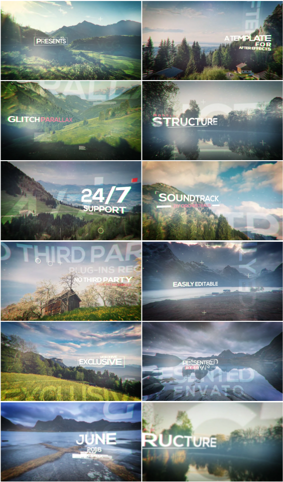 Glitch Parallax Video Opener - Mount Scenery (616x1000), Png Download