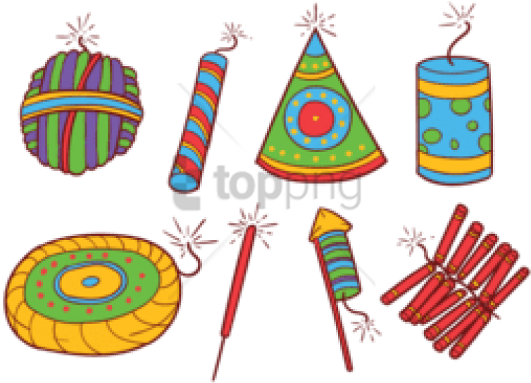 Free Png Diwali Sky Crackers Png Png Image With Transparent - Diwali Crackers Images For Drawing (850x595), Png Download