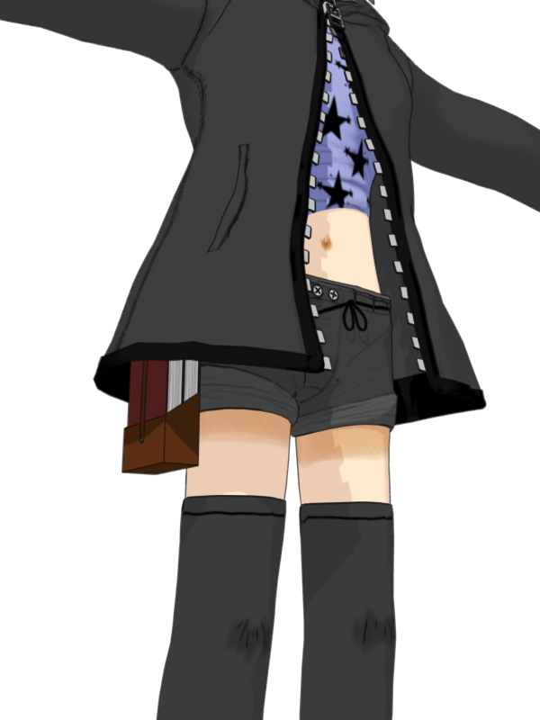 Hands And The Initial Coat Mesh Came From Aiko Len - Cartoon (600x800), Png Download