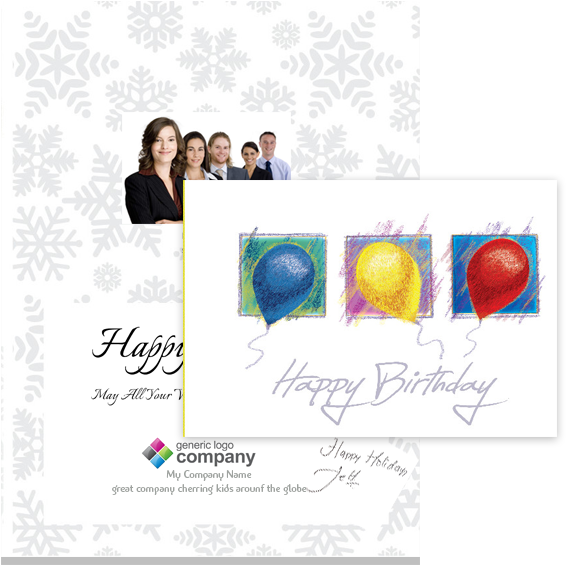 Sample Personalized Business Greeting Cards - Graphic Design (600x600), Png Download