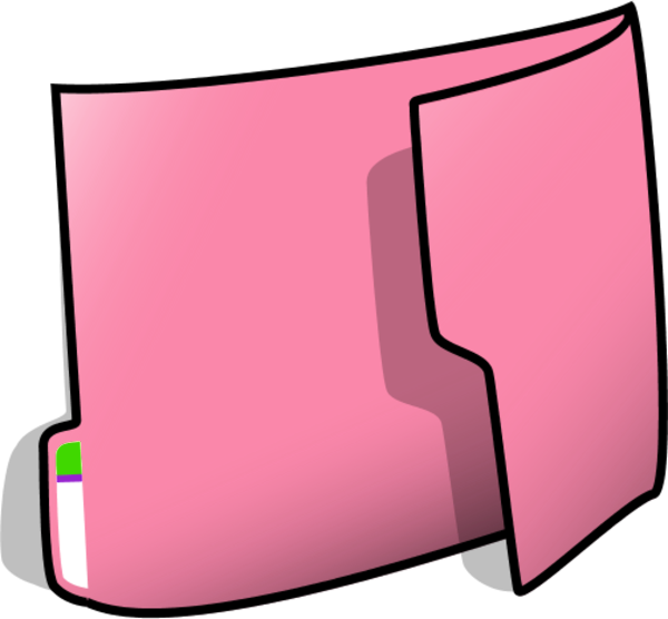Folders Clipart Filing Folder - Cartoon Folder (600x556), Png Download