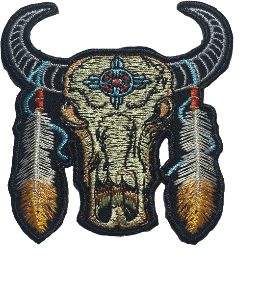 Bull Skull With Feathers - Bull (720x720), Png Download
