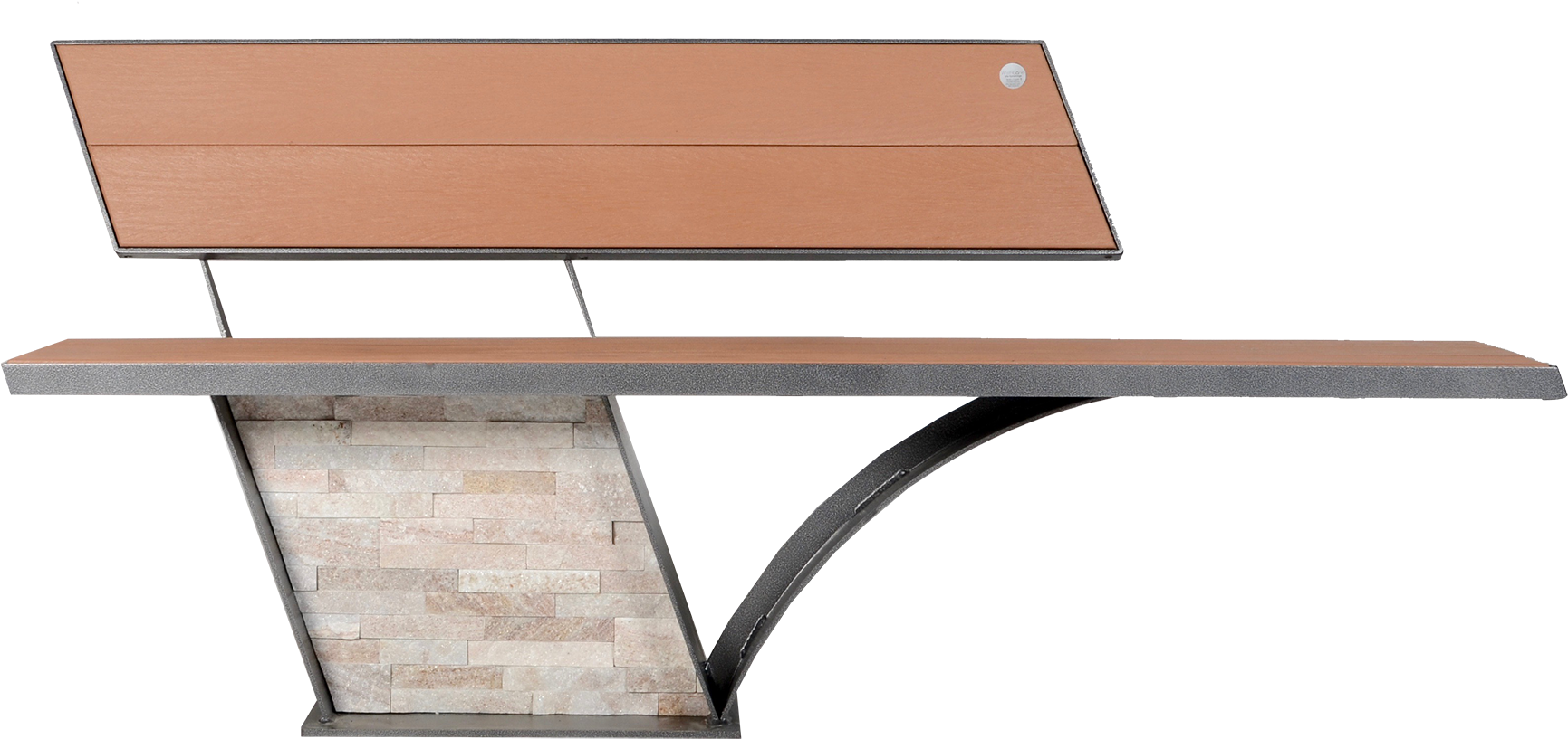 City Scape Park Bench Wishbone Site Furnishings Destroyed - Drawer (1900x907), Png Download