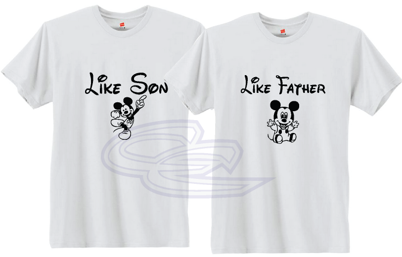 Like Father Like Son - Father Son Disney Shirts (812x697), Png Download