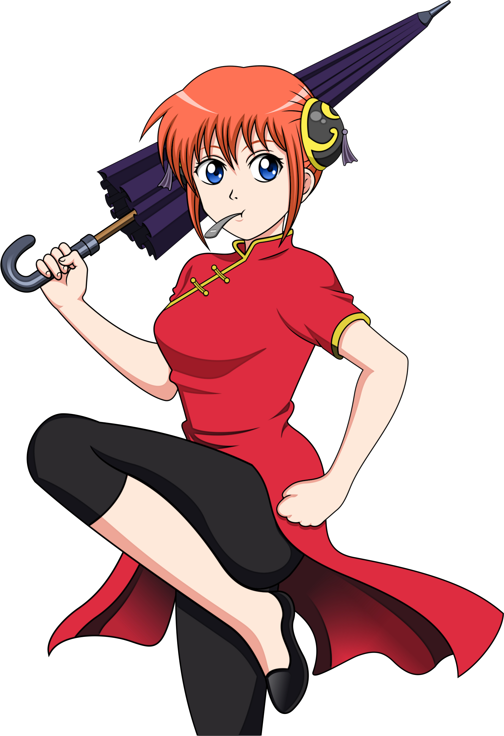 Kagura - Gintama - Cartoon (2000x2500), Png Download