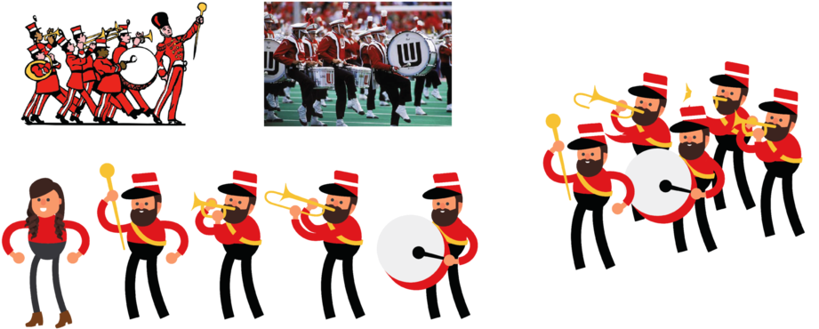 Band Silhouette Images At Getdrawings - Cartoon (1000x562), Png Download