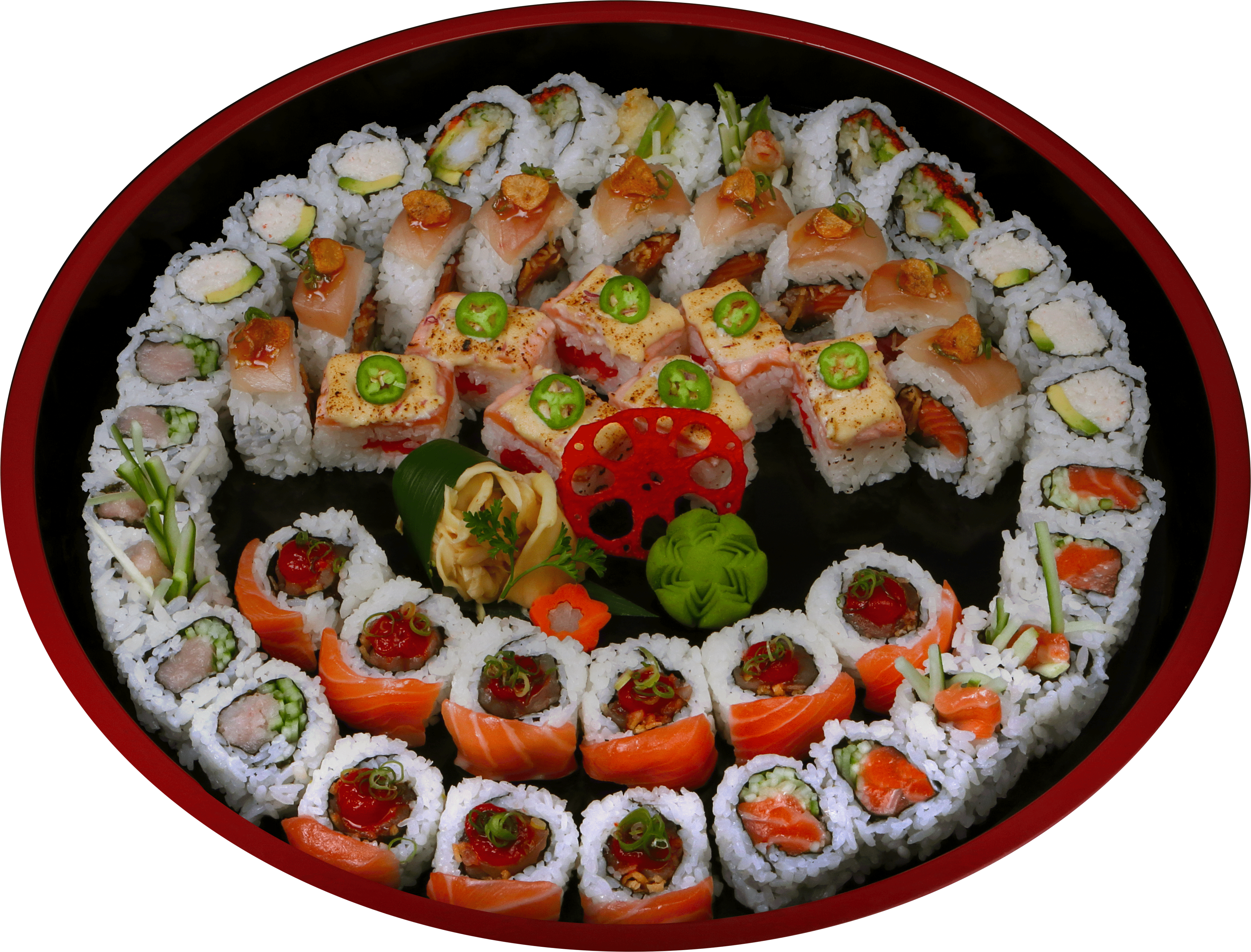 Roll Platter For - California Roll (3862x2941), Png Download