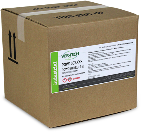 Pow150 Powder Keg 150 Industrial Floor Cleaner - Box (500x700), Png Download