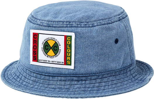 Bruno Mars 24k Cxc Patch Denim Bucket Hat - Denim (600x600), Png Download