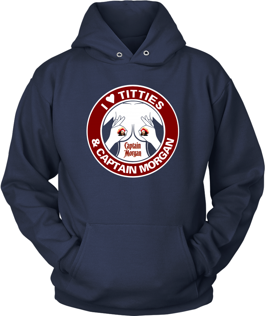 I Love Titties & Captain Morgan - Shirt (1024x1024), Png Download