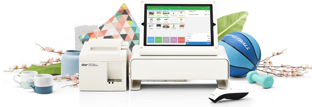 Vend's Point Of Sale With Cash Drawer And Printer - Output Device (1031x384), Png Download