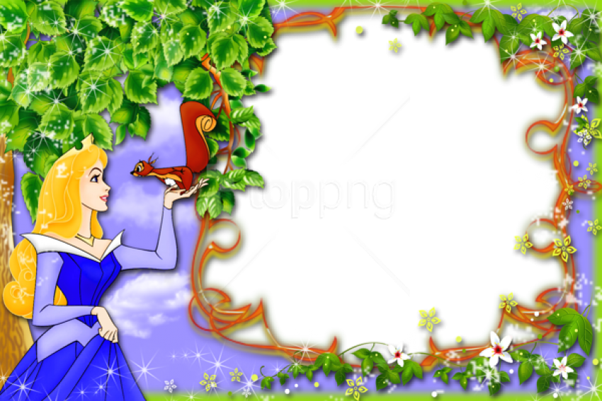 Free Png Best Stock Photos Kidsframe With Princess - Disney Picture Frames Png (850x567), Png Download