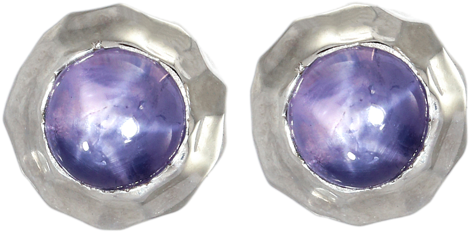 Star Purple Sapphire Earrings (1024x1024), Png Download