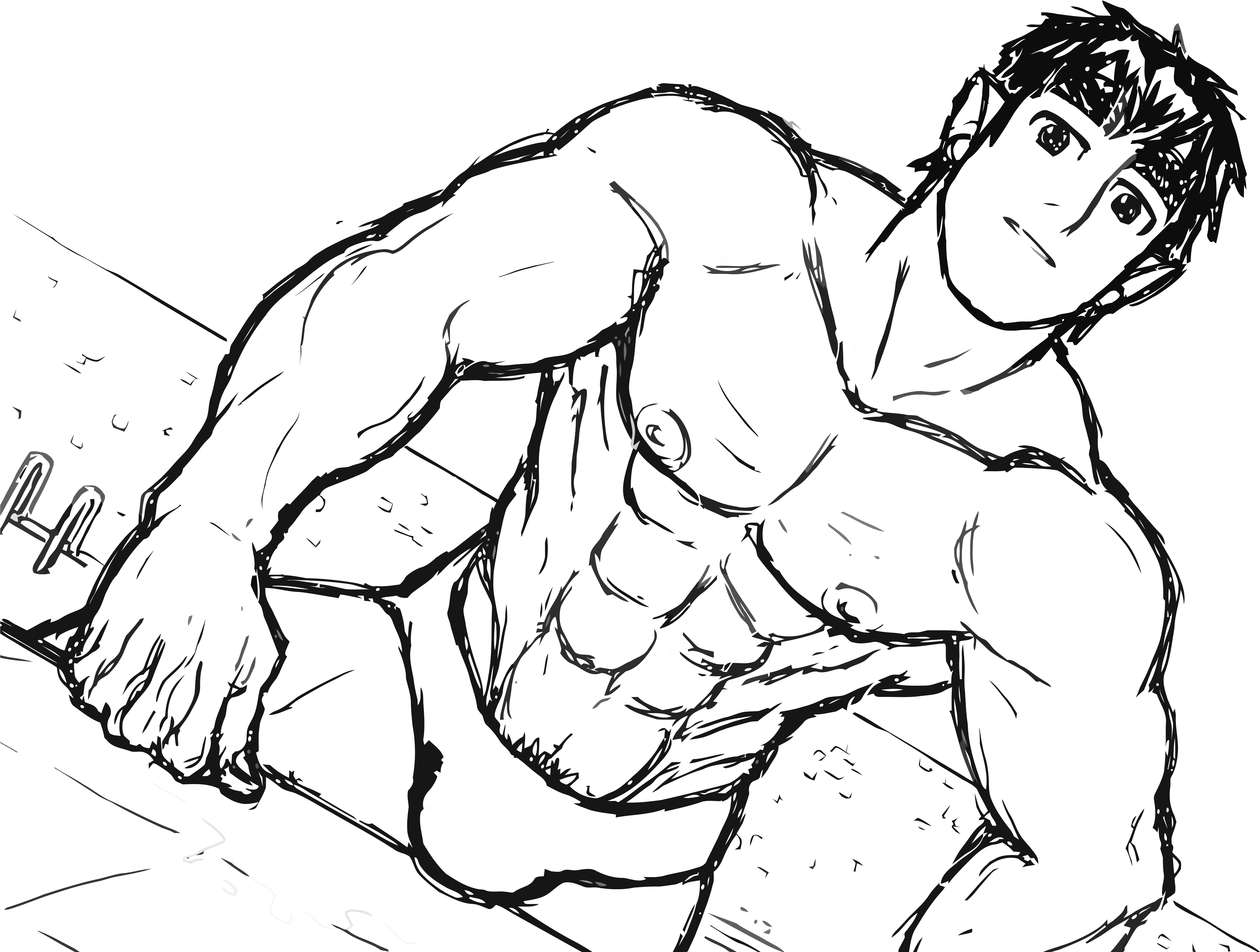 Drawn Men Buff - Keric (6000x4500), Png Download
