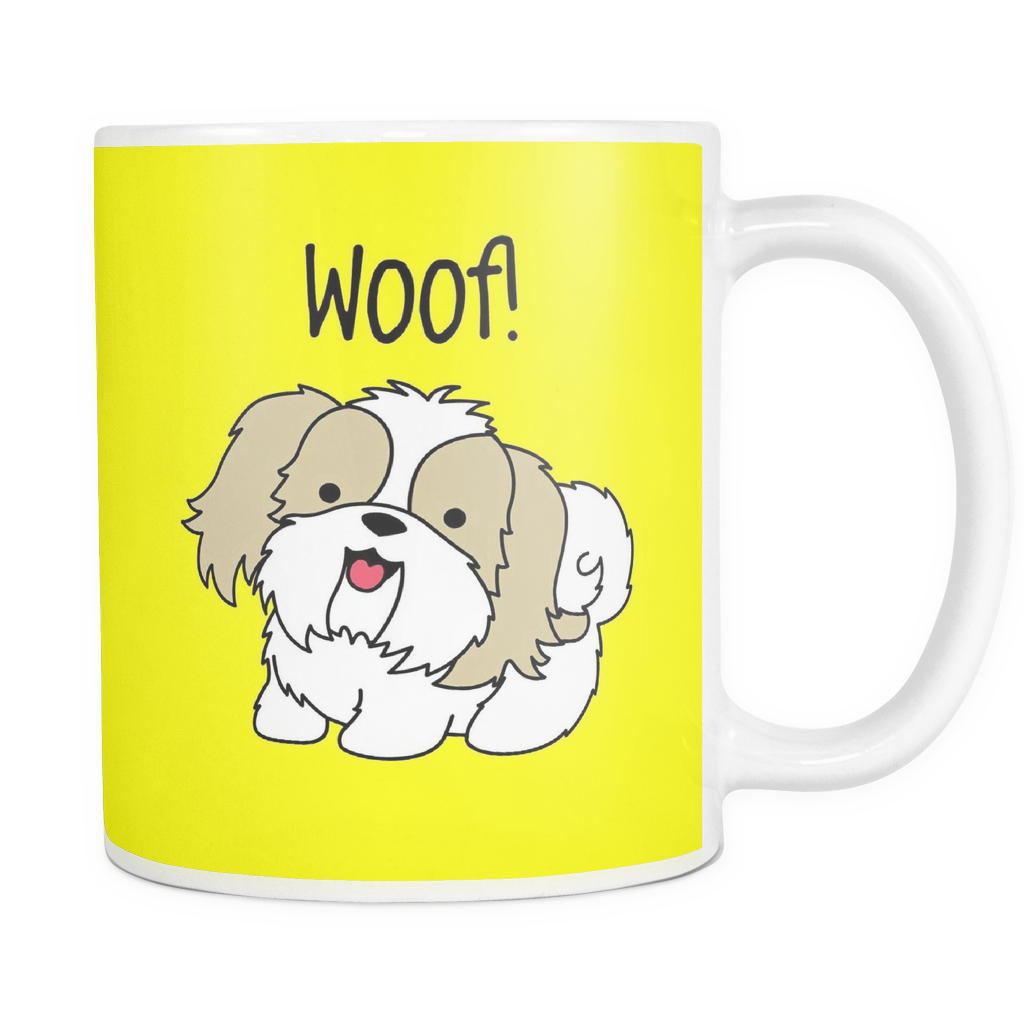 Woof Shih Tzu Coffee Mug - Mug (1024x1024), Png Download