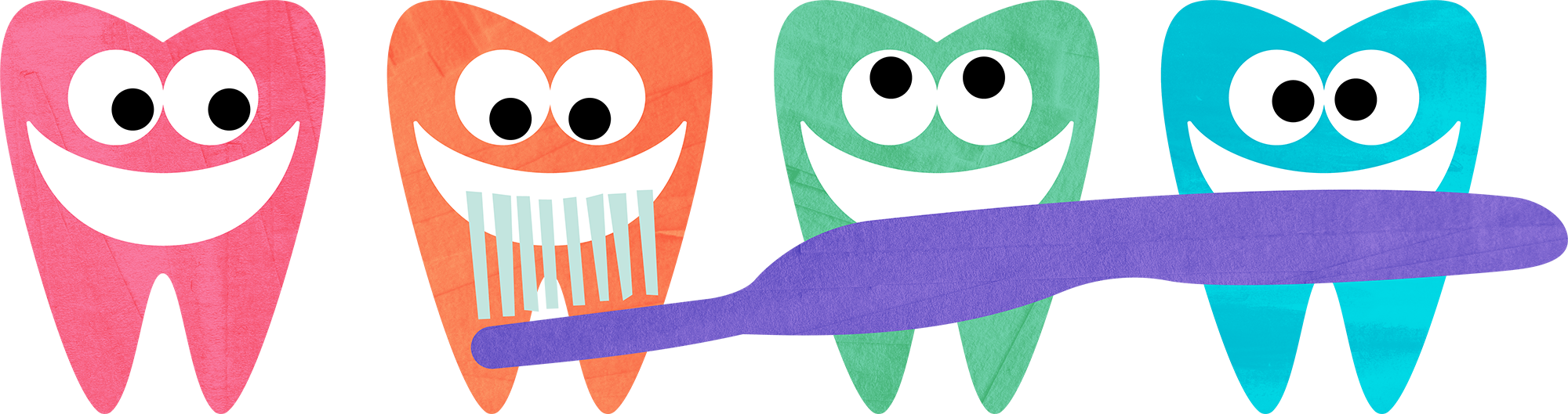 During Your Regular Dental Visits, Ask About Caring - Cartoon (2000x529), Png Download