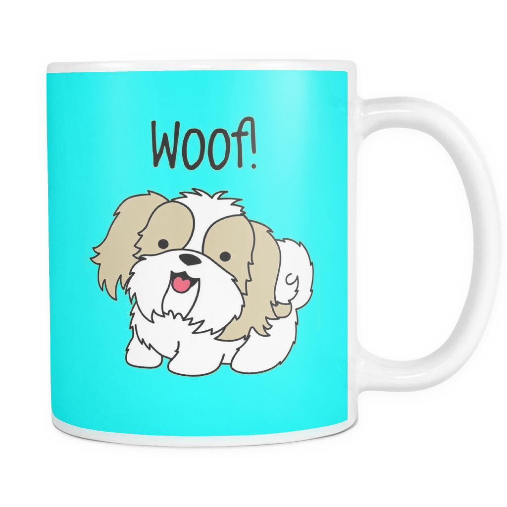 Woof Shih Tzu Coffee Mug - Shih Tzu (1024x1024), Png Download