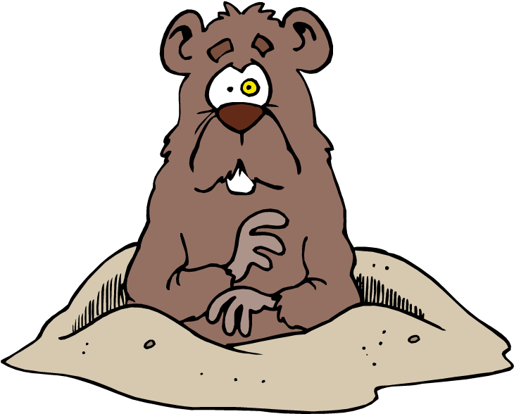 Groundhog Clipart Ground Squirrel - Groundhog Png (750x606), Png Download