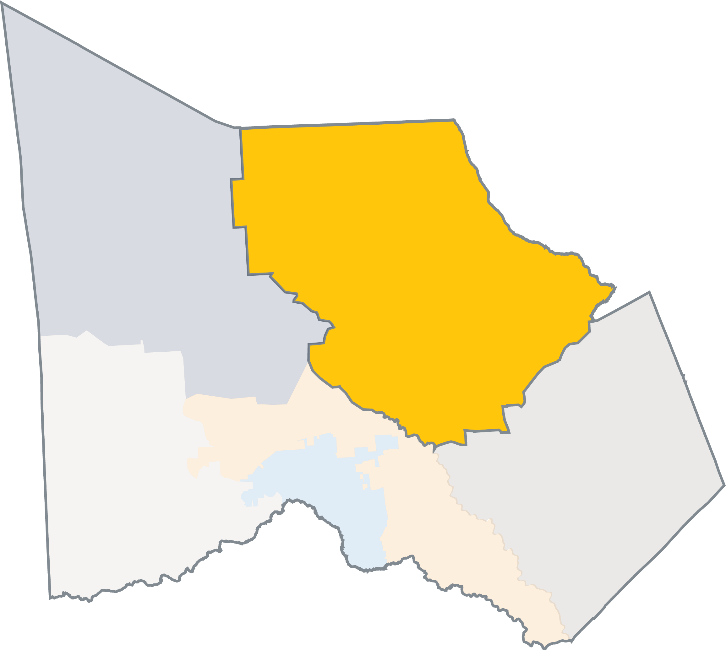 Northeast County - Map (2311x2070), Png Download